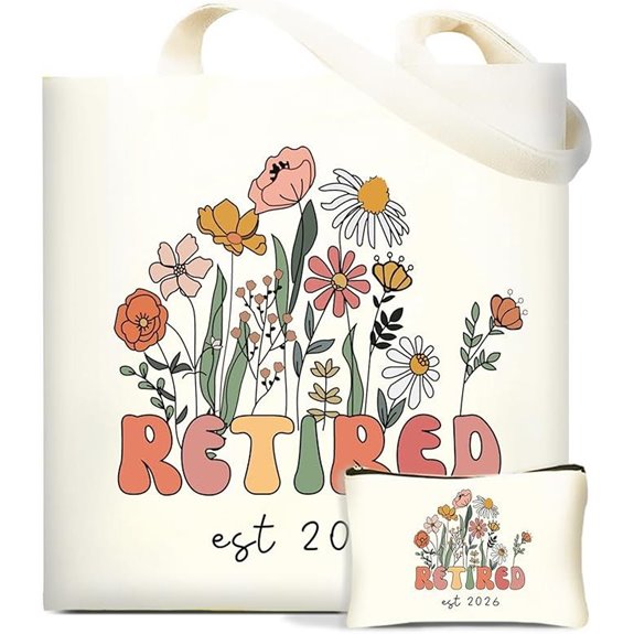 Retirement Canvas Tote Bag for Women and Friends