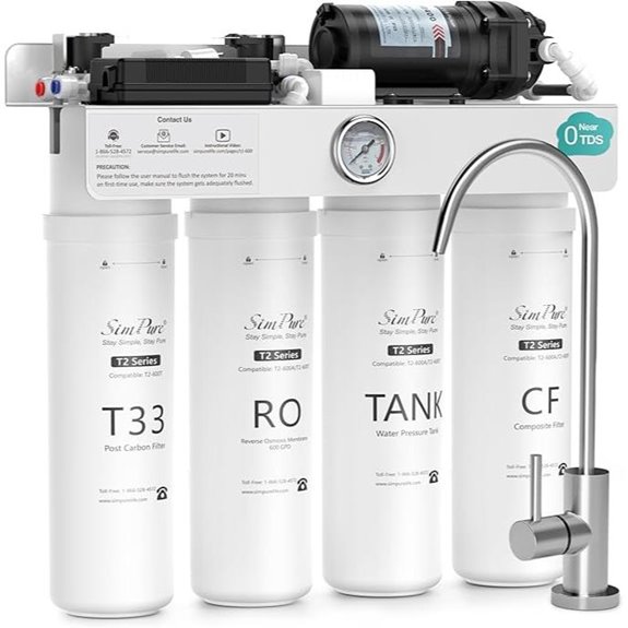 SimPure T2-600T Reverse Osmosis Water Filter System