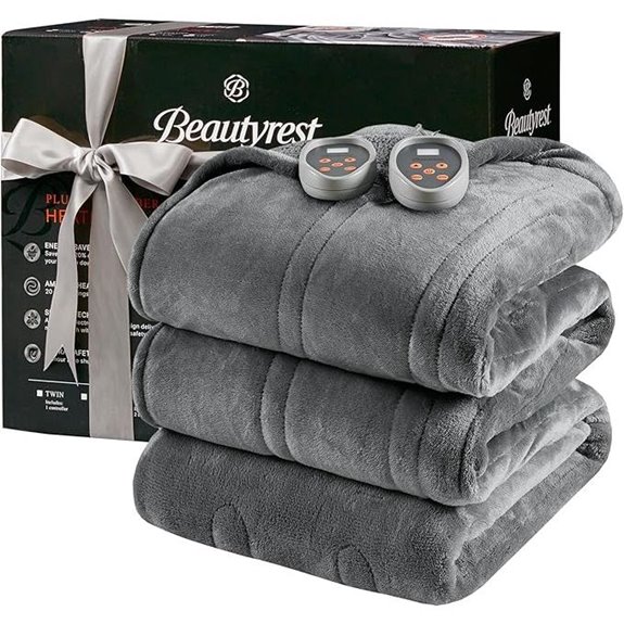 Beautyrest Heated Blanket Reversible Plush King