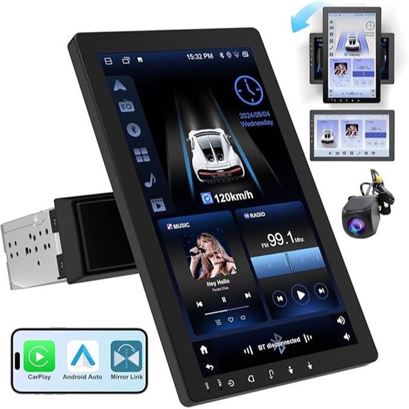 10.1 Rotatable Android Car Stereo with GPS and Bluetooth