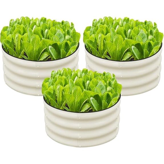 SnugNiture 3-Piece Round Metal Raised Garden Bed Kit