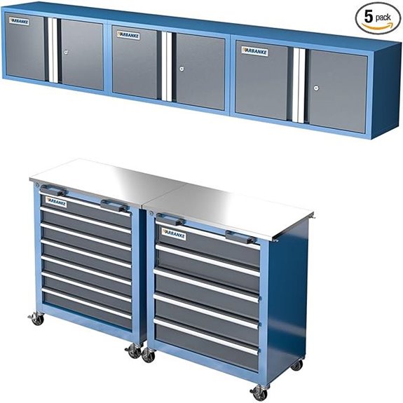 LARBANKE Metal Storage Cabinet System with Lock
