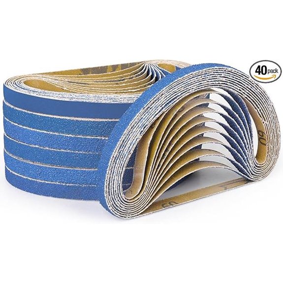 40-Piece Zirconia Sanding Belts for Metal & Wood