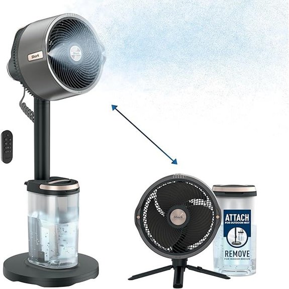Shark FlexBreeze Pro Mist Fan with Misting & Oscillation