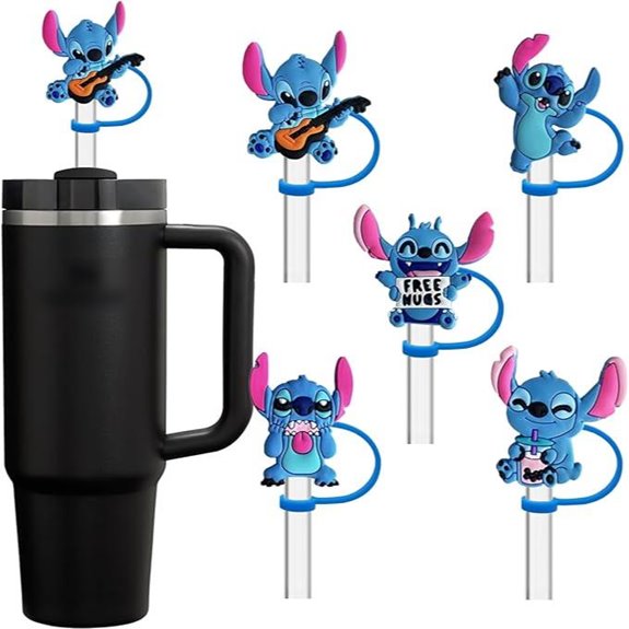 Silicone Straw Toppers for Stanley Cups (5 Pack)