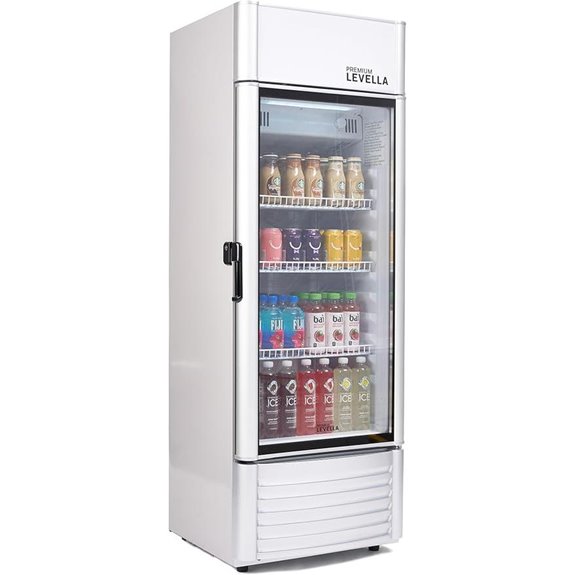 Single Door Beverage Cooler - 6.5 cu ft - Silver by Premium Levella