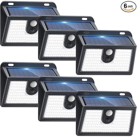 6-Pack Solar Motion Sensor Outdoor Lights