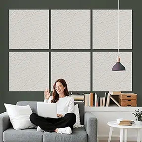 6-Pack Acoustic Wall Panels for Recording and Studio