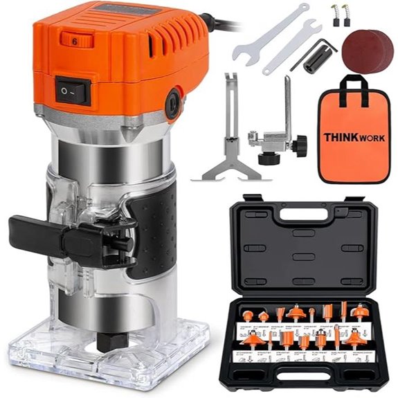 THINKWORK 6-Speed Wood Router with Bits Set