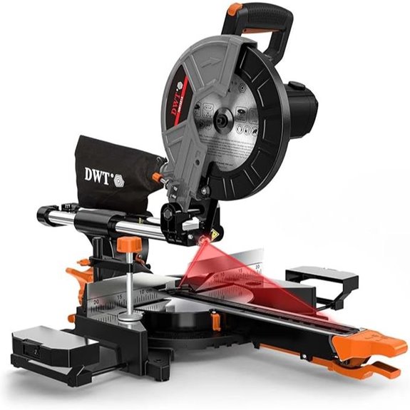 DWT Sliding Miter Saw with Laser and Blades