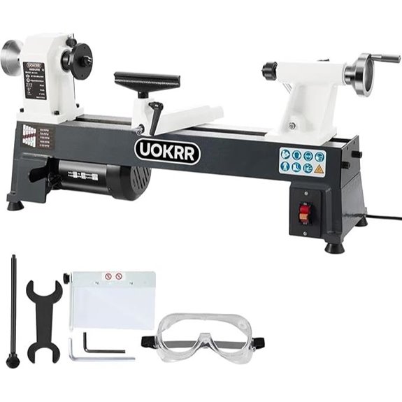 Mini Wood Lathe Machine with Variable Speeds