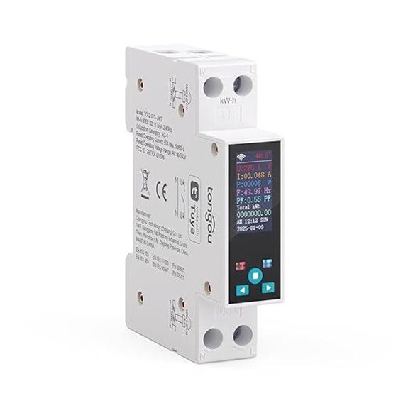 Smart WiFi Switch with Power Monitoring and LCD Display