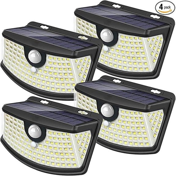 Aootek Solar Motion Sensor Lights 4-Pack