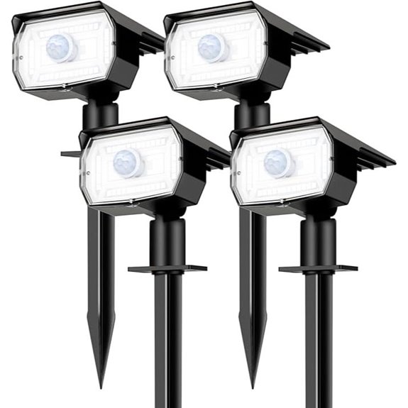 Nipify Solar Waterproof Motion Sensor Spotlights (4 Pack)