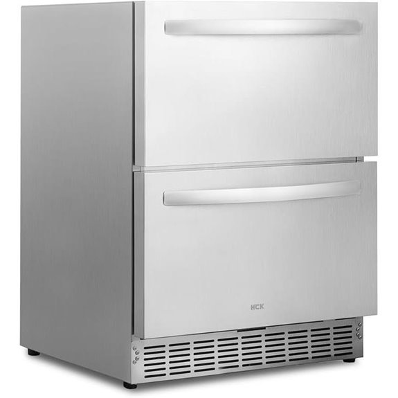 HCK 24-Inch Stainless Steel Under Counter Beverage Fridge