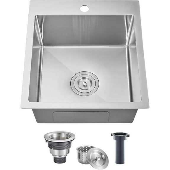 POPFLY 15 Stainless Steel Drop-In Sink