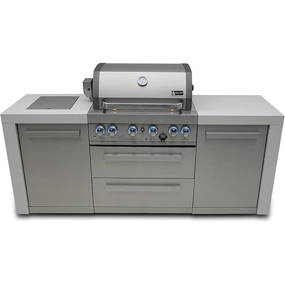 Mont Alpi MAi400-D 4-Burner Stainless Steel Outdoor Kitchen