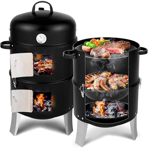 Outvita 18.5 Steel Charcoal Smoker & Grill
