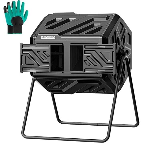 THEGROW'ING 43-Gallon Outdoor Tumbling Compost Bin