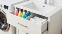 top laundry pedestal storage
