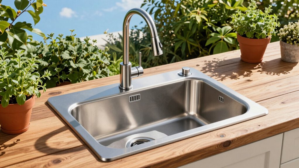 top outdoor stainless sinks