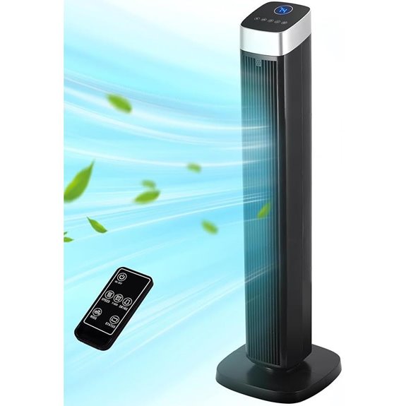 Uthfy Tower Fan with Remote 3 Speeds Timer