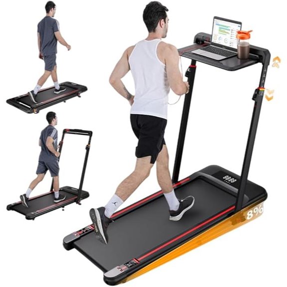 Walking Pad Treadmill with Desk Workstation