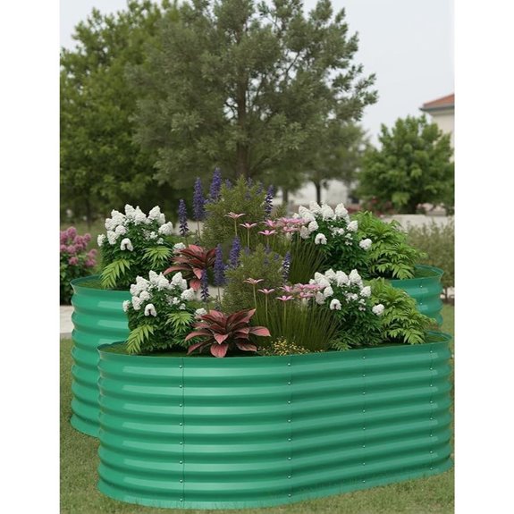 2 Pcs Galvanized Steel Raised Garden Beds