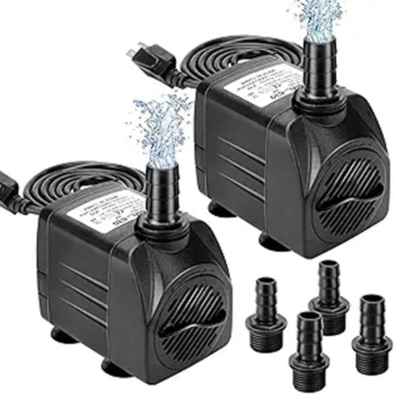 GROWNEER 2-Pack 550GPH Submersible Water Pump
