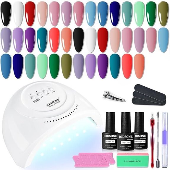 JODSONE 20-Color Gel Nail Polish Kit with Accessories