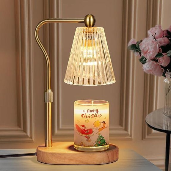 Vintage Candle Warmer Lamp with Timer and Dimmer