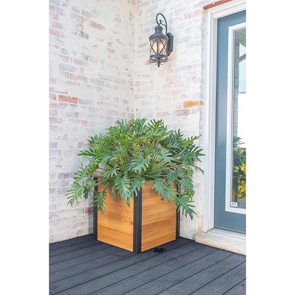 Vita Mezza 22 Cedar Cube Planter with Posts