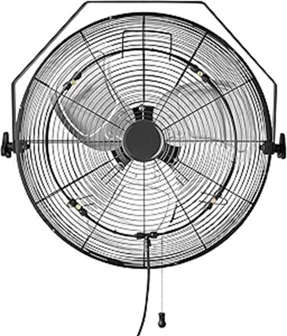 Amazon Basics Outdoor Misting Fan Wall-Mounted