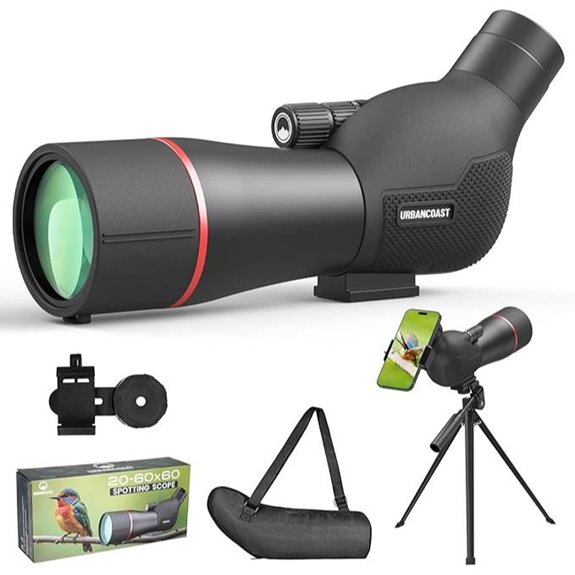 Waterproof 20-60x60mm Spotting Scope with Tripod