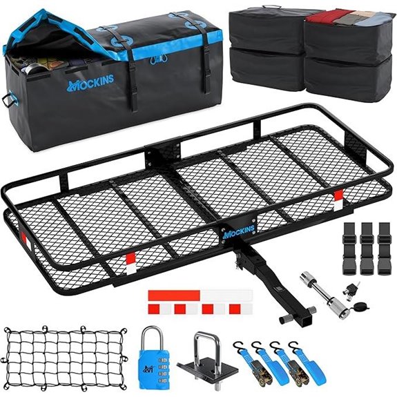 Mockins Folding Cargo Carrier with Waterproof Bag and Accessories