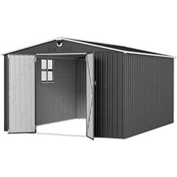 10x12 FT Waterproof Metal Outdoor Storage Shed