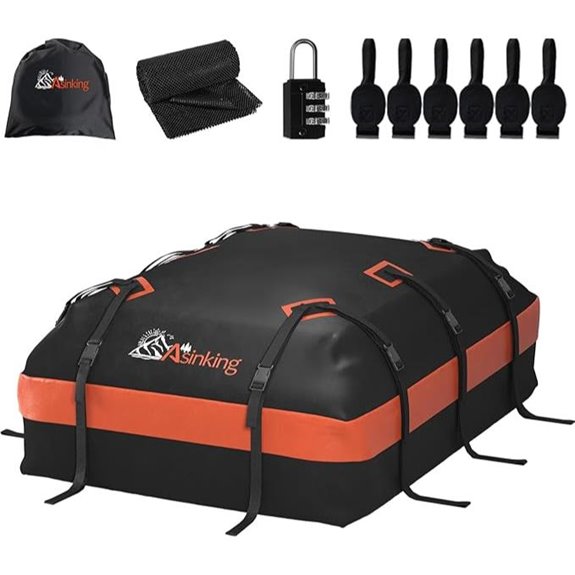 Asinking Waterproof Car Roof Bag with Straps and Lock