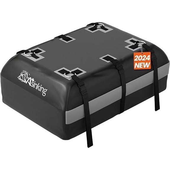 Asinking Waterproof Roof Cargo Carrier Bag (21 Cu Ft)