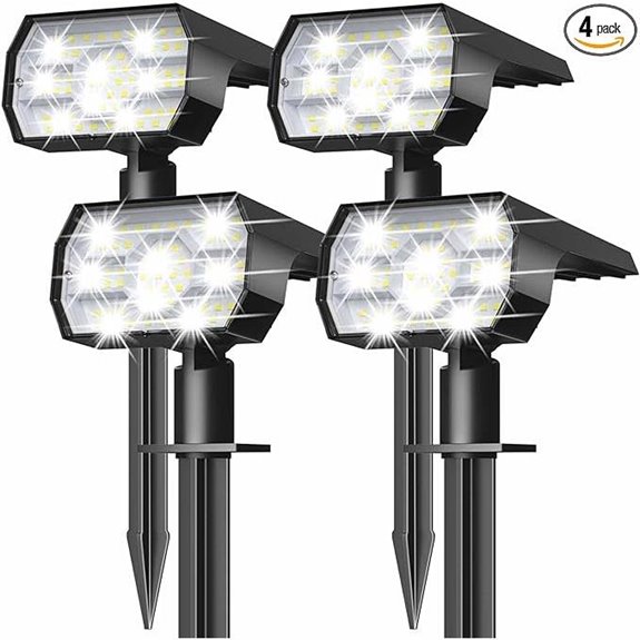 NYMPHY Solar Outdoor Waterproof Garden Lights 4 Pack
