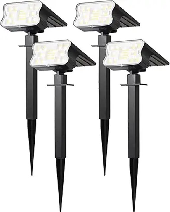 HGGH Waterproof Solar Spot Lights 4 Pack