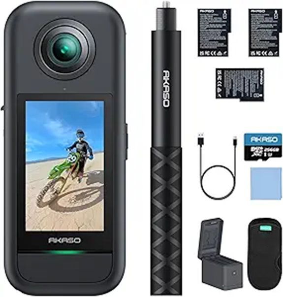 AKASO 360° Weatherproof Action Camera with 256GB SD