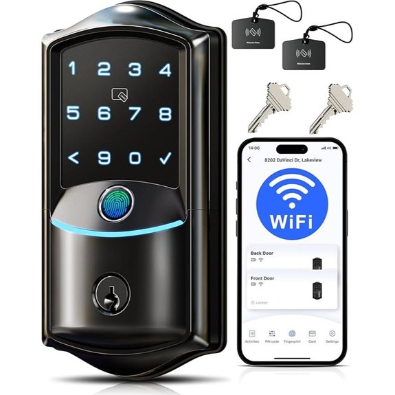 Veise VE027 Wi-Fi Smart Lock with Fingerprint Keyless