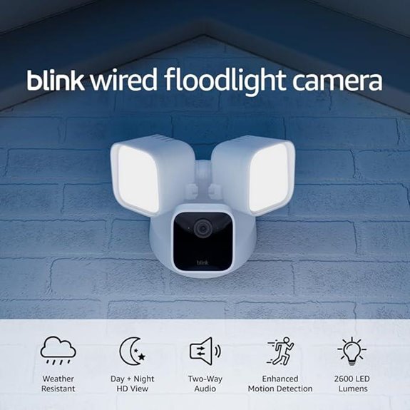 Blink Wired Floodlight Camera with Siren and Motion Detection