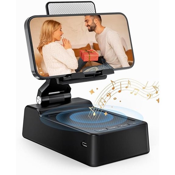 Bluetooth Phone Stand with HD Speaker for All Devices