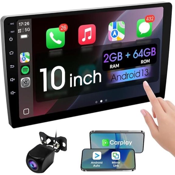 10.1 Double Din Car Stereo with Wireless CarPlay