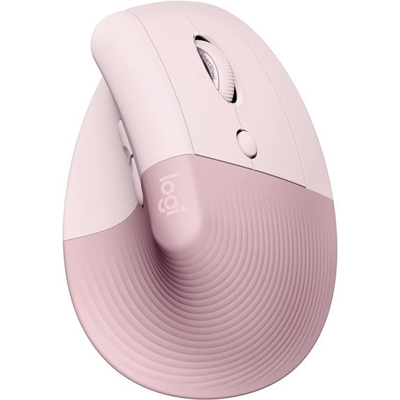 Logitech Lift Vertical Ergonomic Mouse Wireless Rose