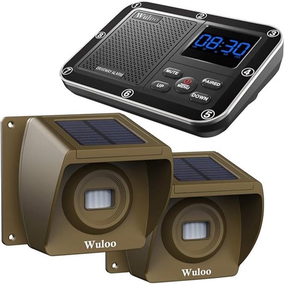 Wireless Solar Driveway Alarm System (Brown)