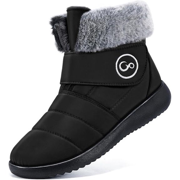 Aomigoct Women's Fur-Lined Winter Snow Boots
