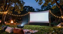 outdoor projector setup