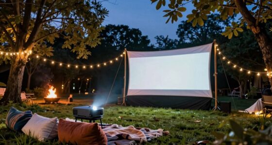 outdoor projector setup